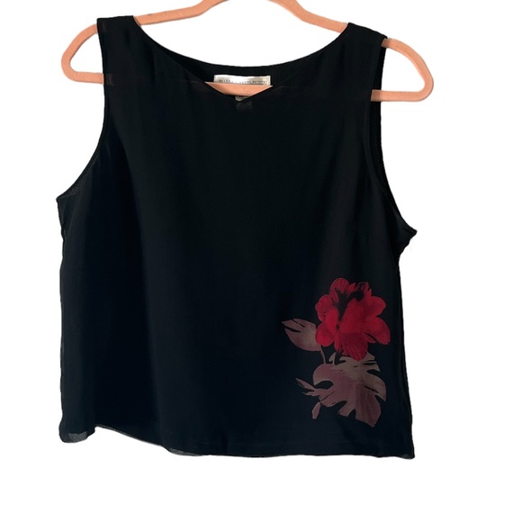 Tops - Vintage Valery Stevens Petites Sleeveless Silk Sheer Top
